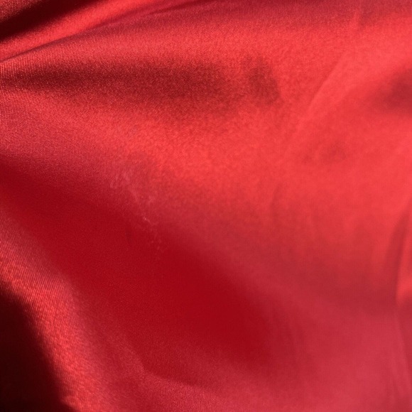 De Laru Red Satin Midi Dress Vtg Spaghetti Straps Y2K Womens 5/6 Deadstock *Read - Picture 10 of 16